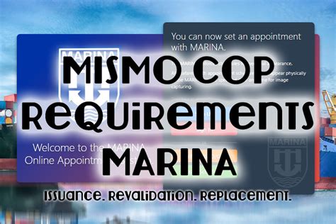 MISMO COP Requirements 2024: Issuance, Revalidation,.